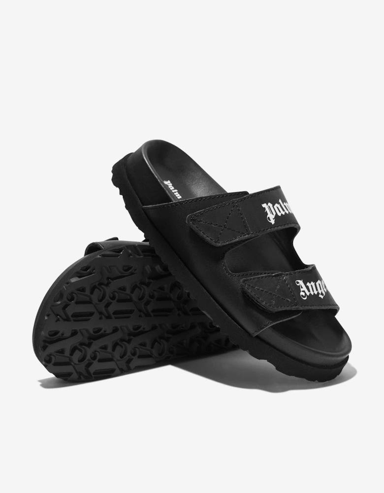 Kids Logo Sandals in Black