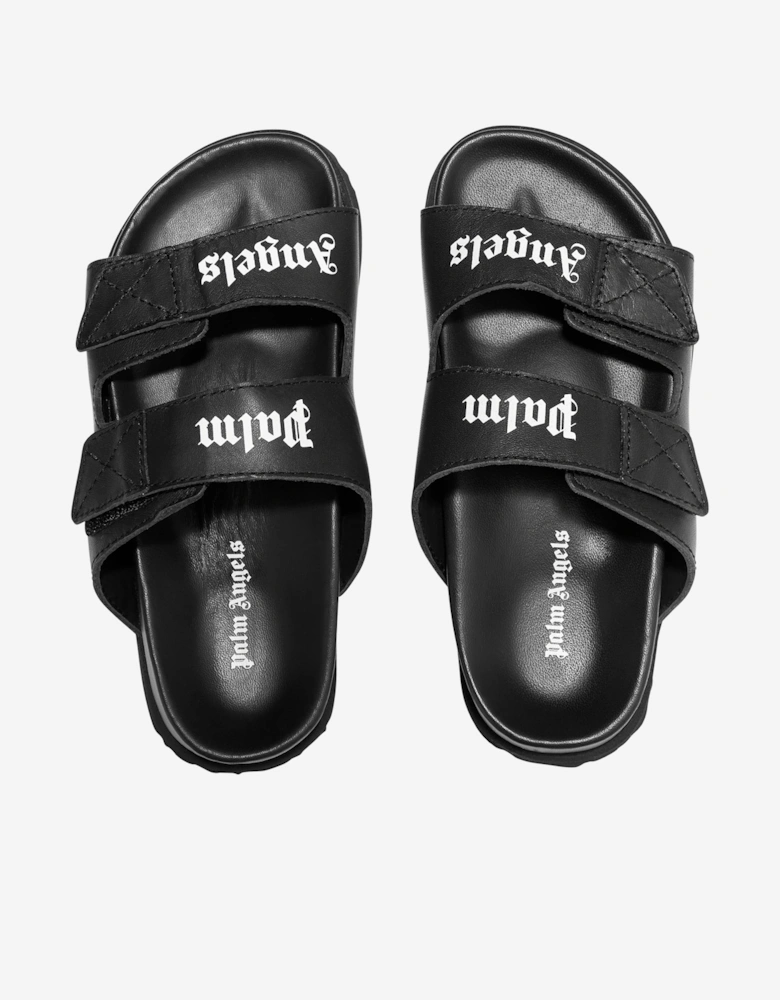 Kids Logo Sandals in Black