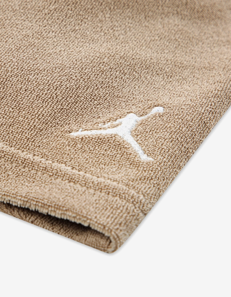 Boys Terry Cloth Camp Short Set in Beige