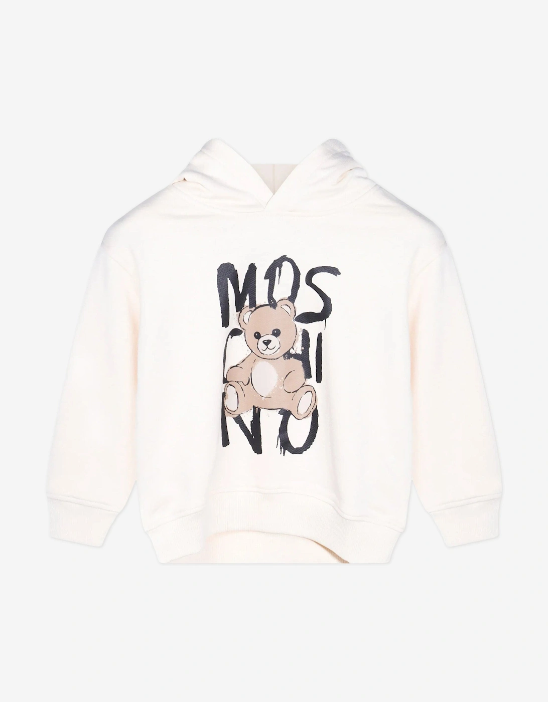 Kids Teddy Bear Logo Hoodie in Ivory, 5 of 4