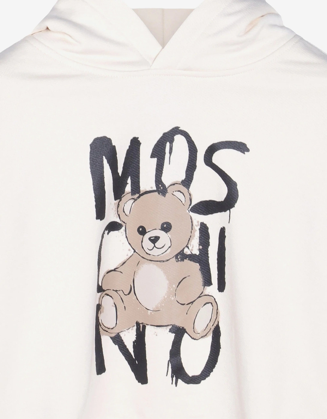 Kids Teddy Bear Logo Hoodie in Ivory
