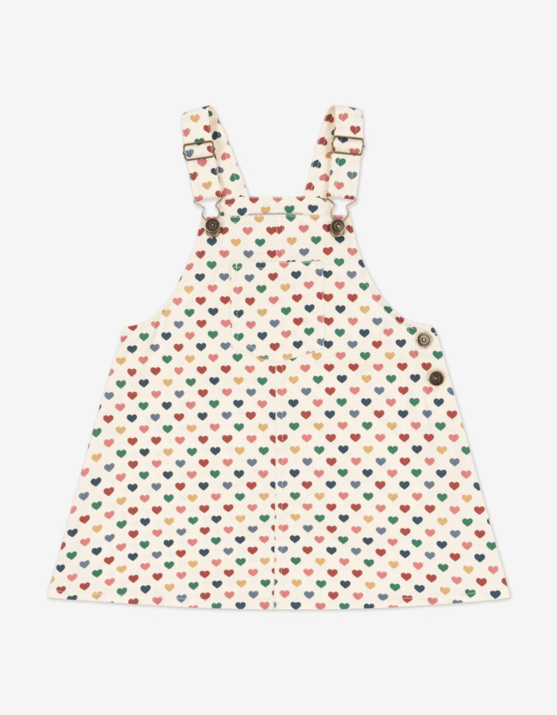 Girls Frankie Overall Dress in Ivory, 5 of 4