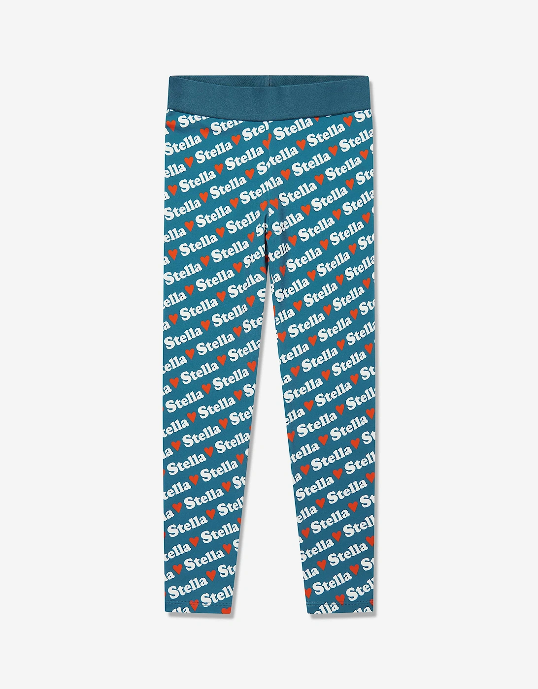 Girls Heart Logo Leggings in Blue, 5 of 4