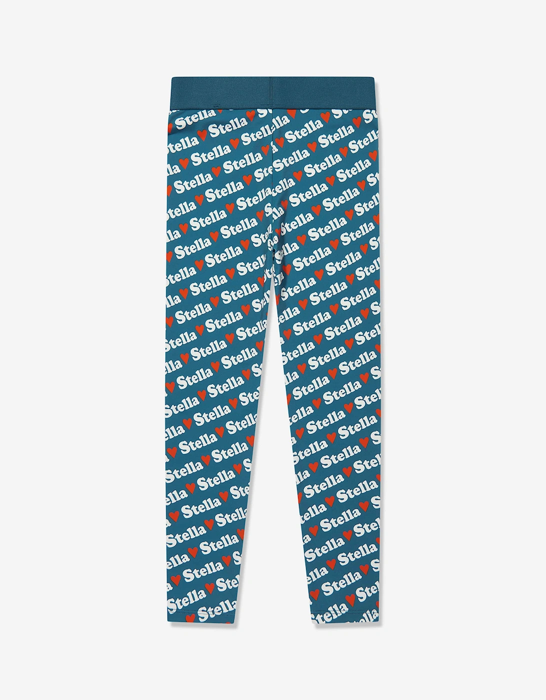 Girls Heart Logo Leggings in Blue