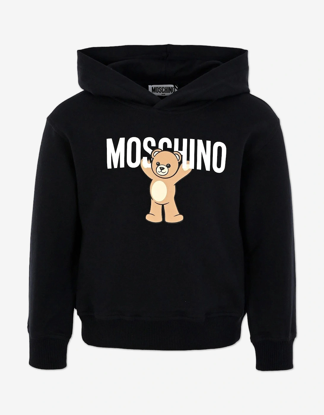 Kids Teddy Bear Logo Hoodie in Black, 4 of 3