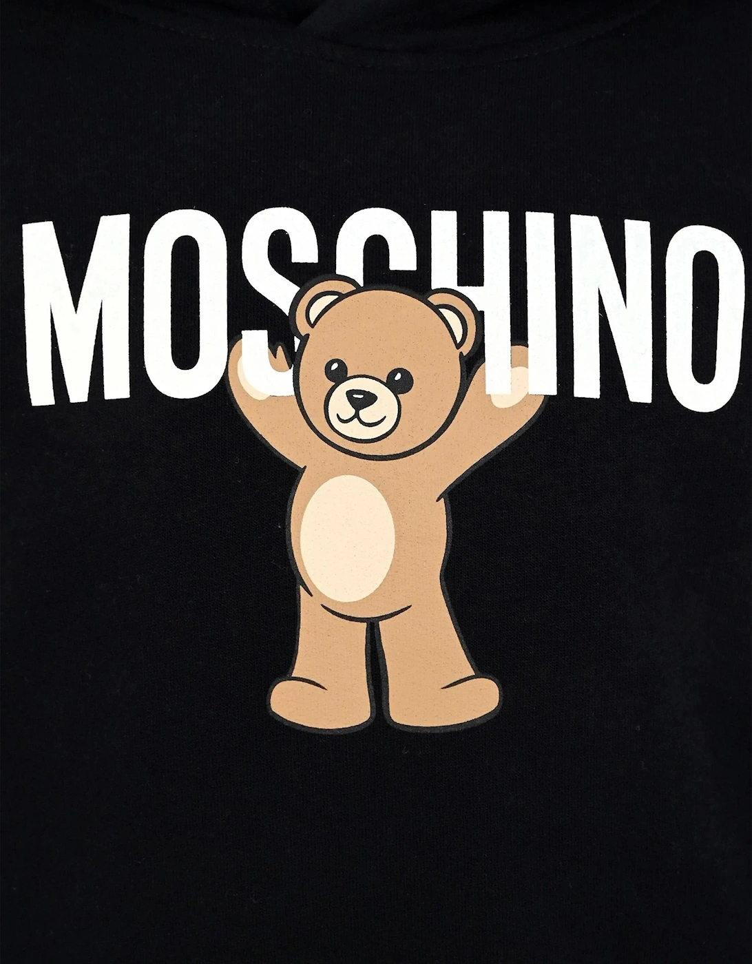 Kids Teddy Bear Logo Hoodie in Black
