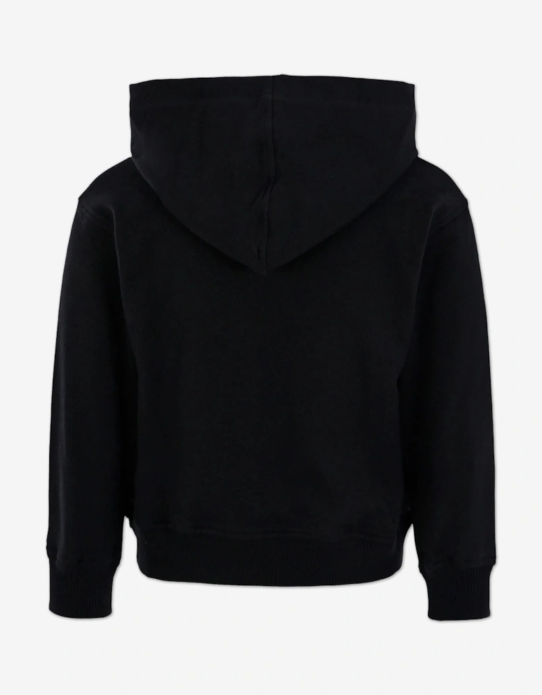 Kids Teddy Bear Logo Hoodie in Black