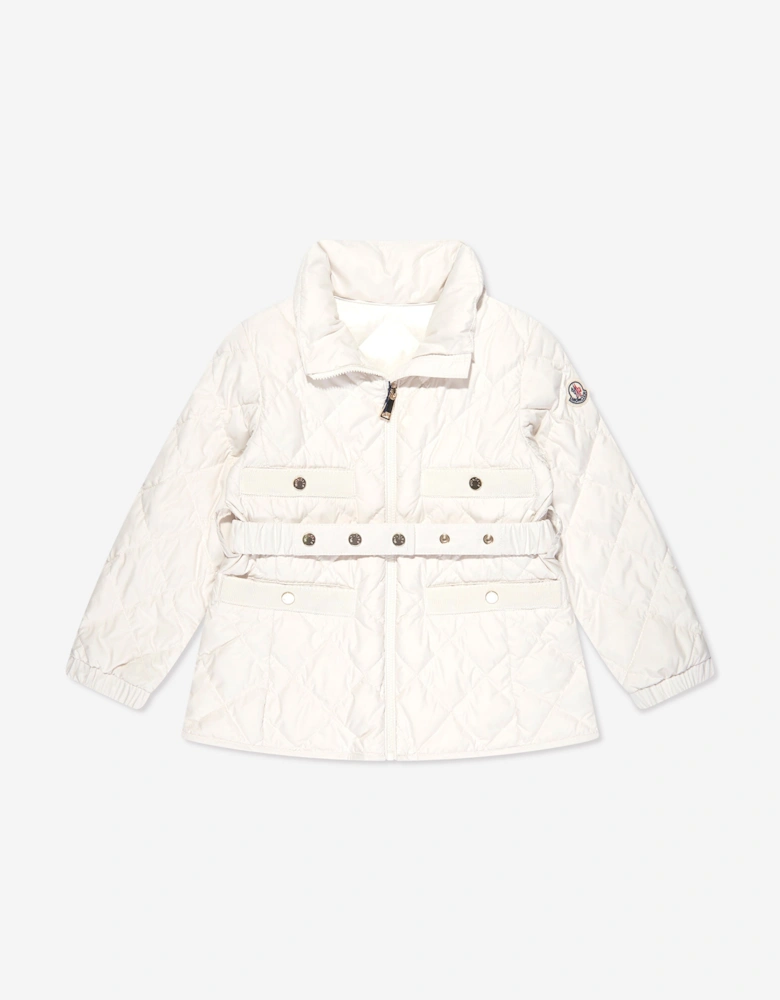 Enfant Girls Down Padded Philanta Jacket in White