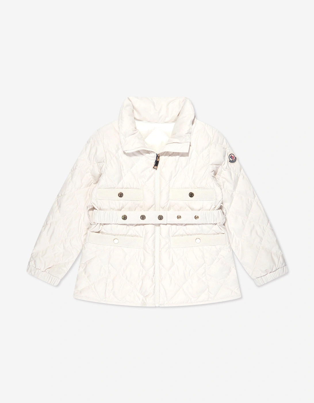 Enfant Girls Down Padded Philanta Jacket in White, 5 of 4