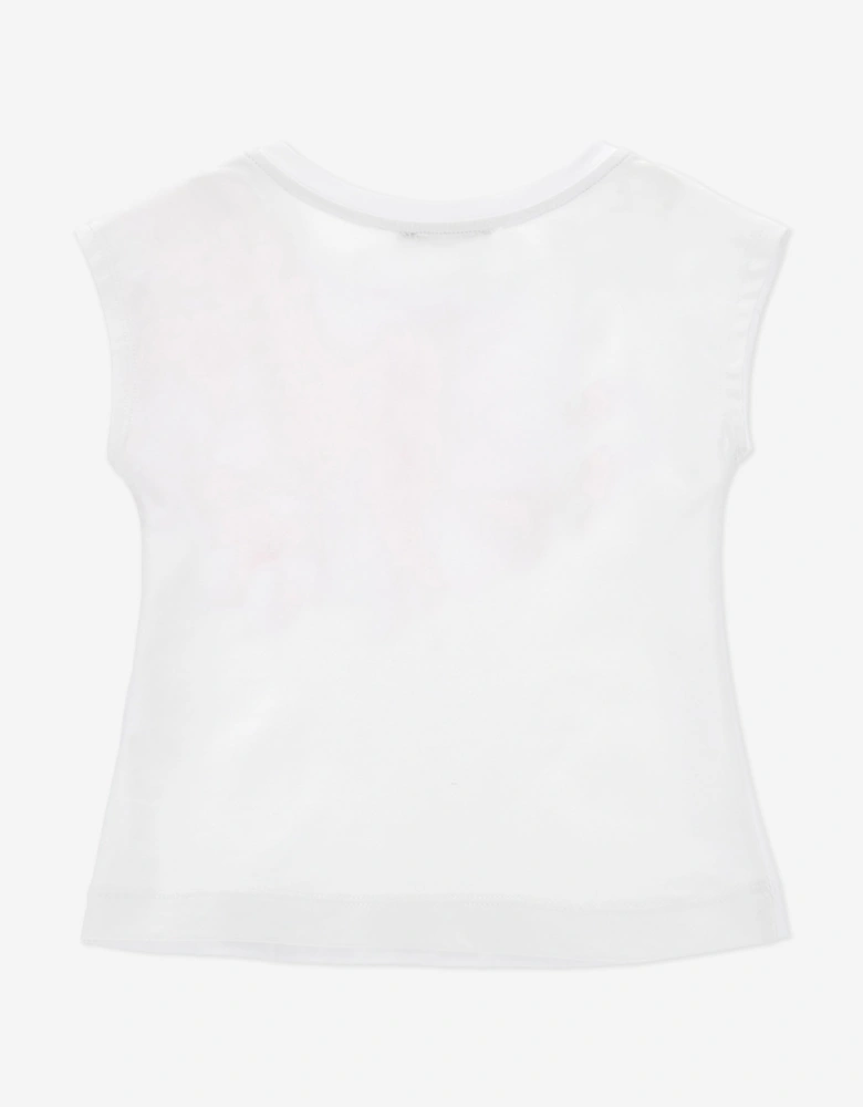 Girls Peach Blossom T-Shirt in White