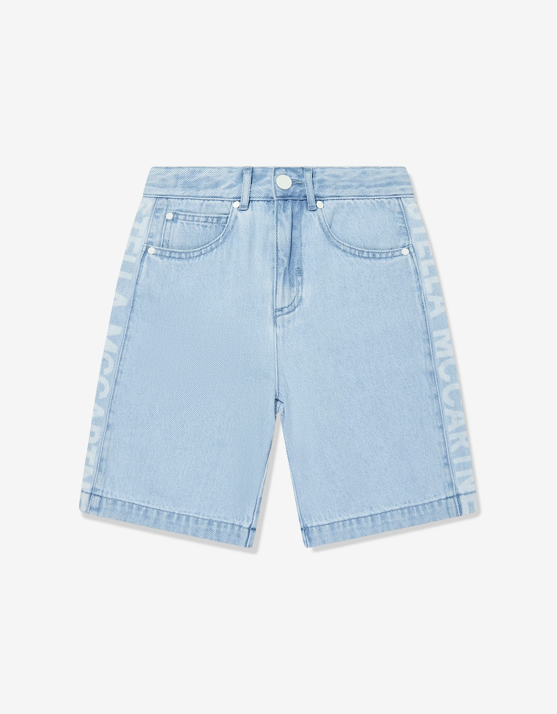 Boys Logo Denim Shorts in Blue, 5 of 4