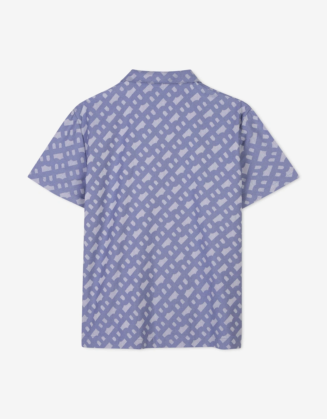 BOSS Boys Jacquard Monogram Shirt in Blue