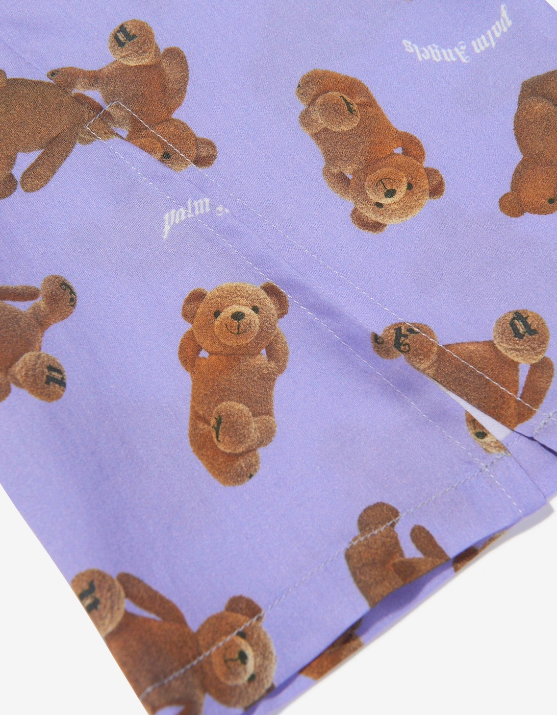 Girls AOP PA Bears Trousers in Lilac