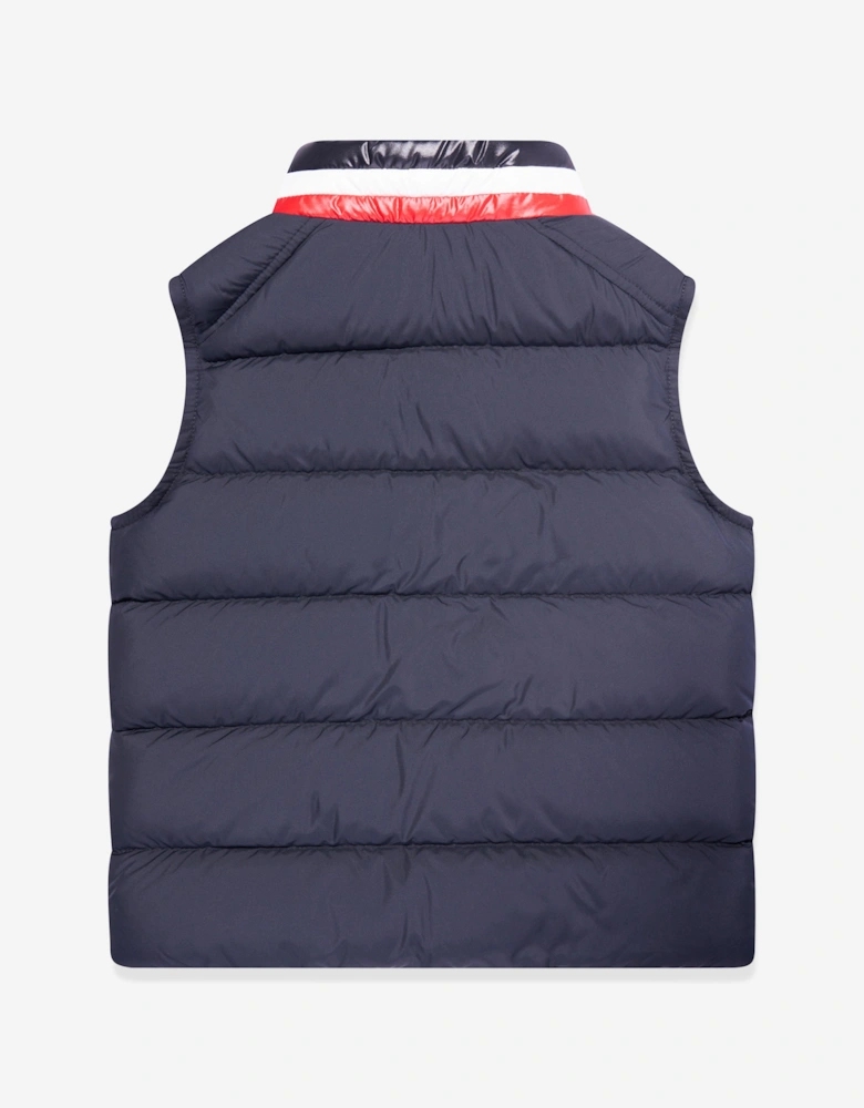 Enfant Boys Down Padded Merab Gilet in Navy