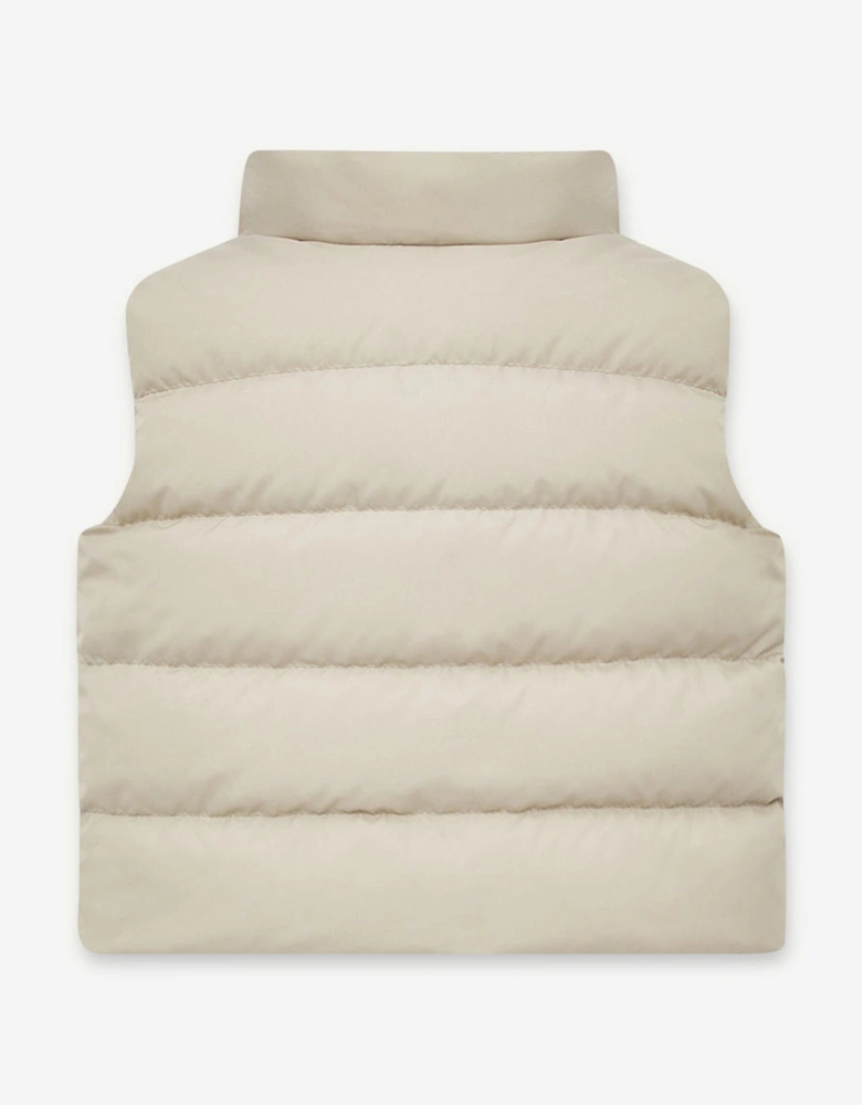 Baby Boys Down Padded Buang Gilet in Beige
