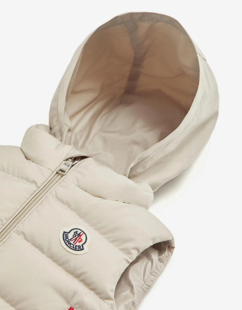 Baby Boys Down Padded Buang Gilet in Beige