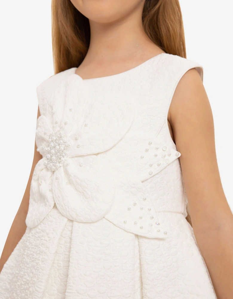 Girls Dress with Matching Bag in White