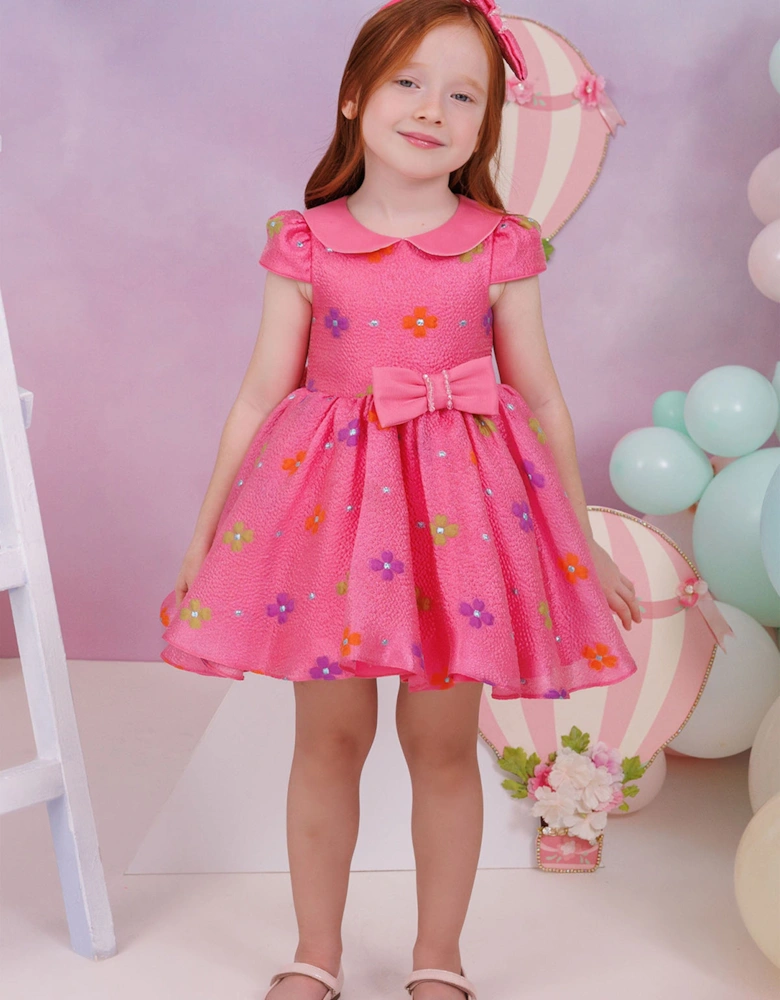 Baby Girls Floral Dress with Headband in Pink