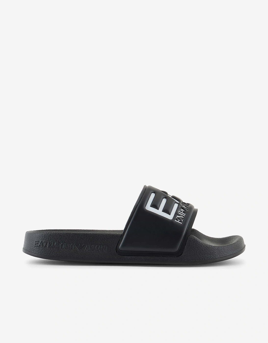 Boy's EA7 Emporio Armani Boys Logo Sliders in Black - Size: EU 31 uk 12.5