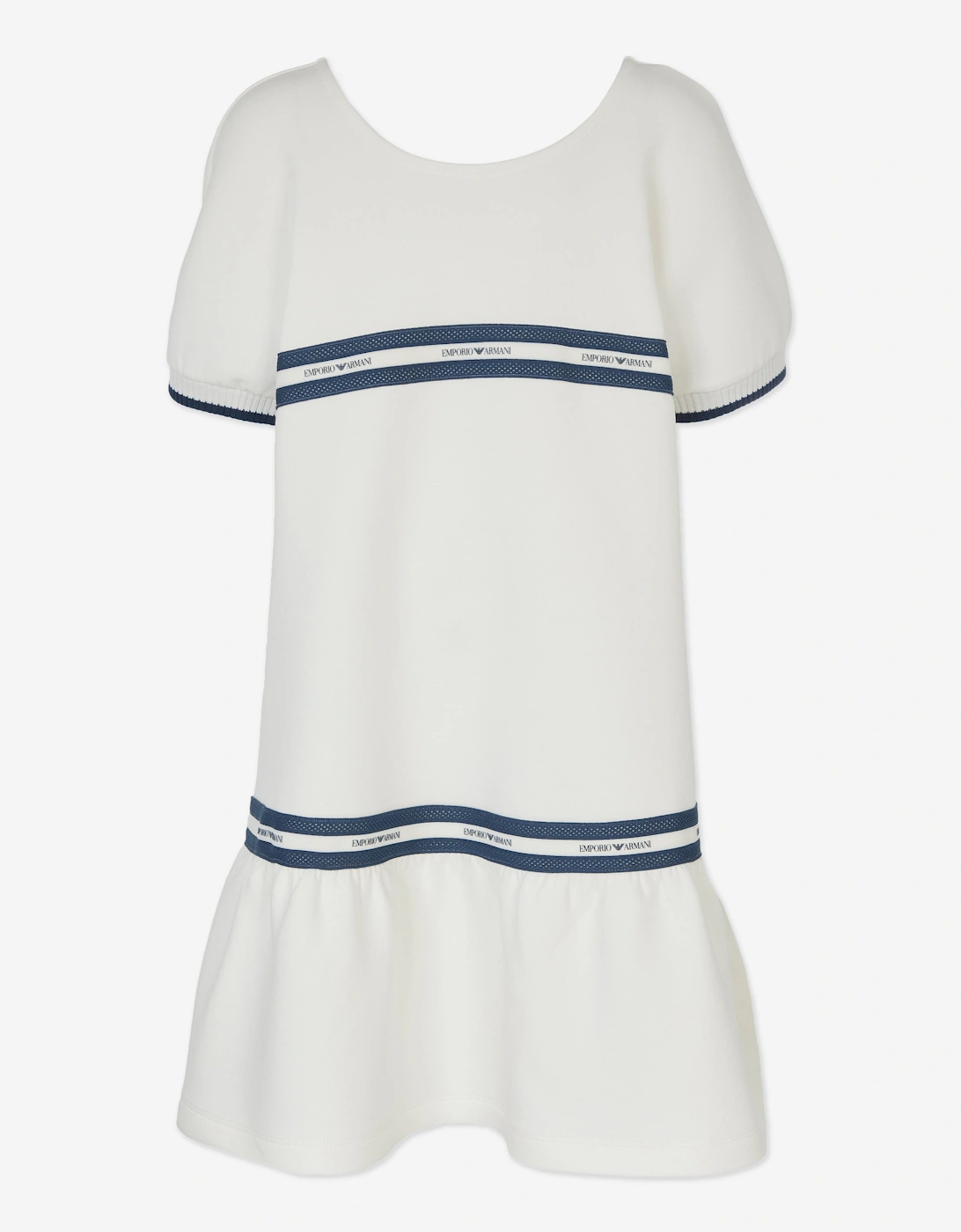 Girls Logo Tape Dress in White, 5 of 4