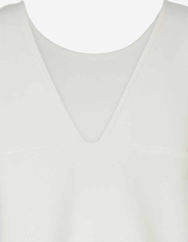 Girls Logo Tape Dress in White
