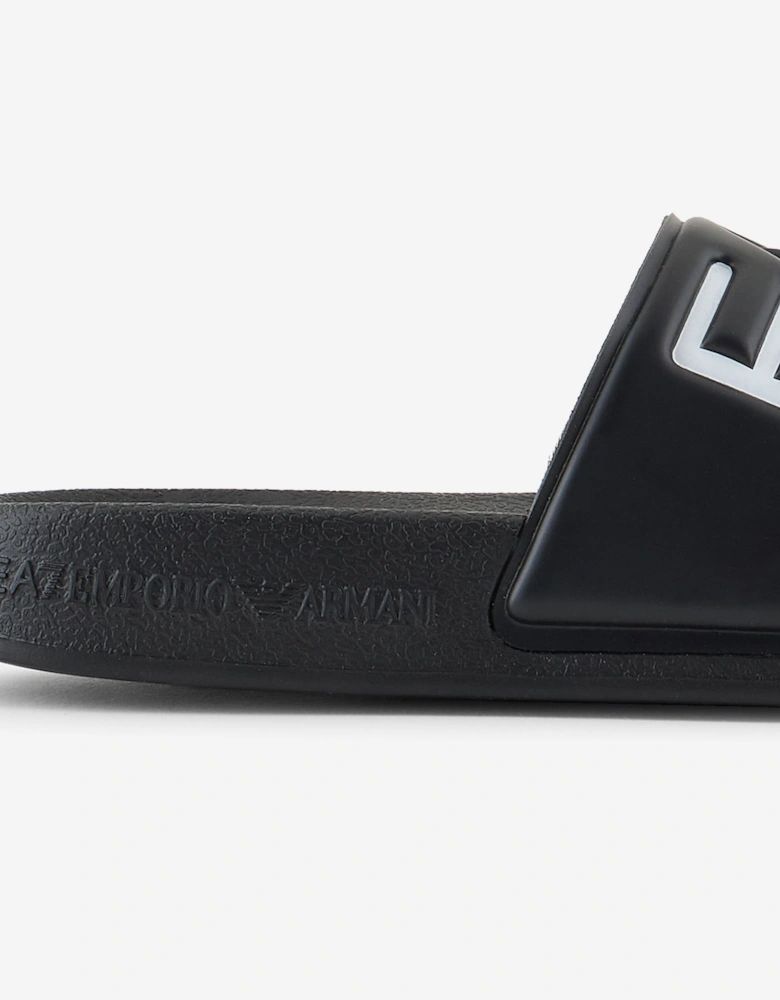 Boys Logo Sliders in Black