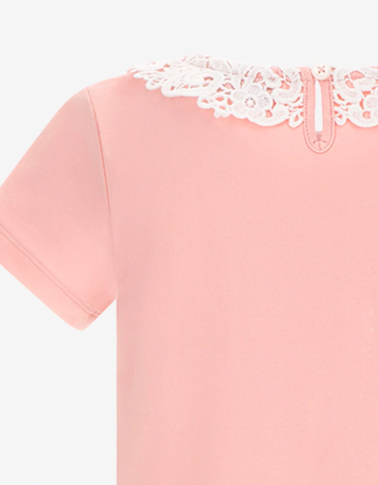 Girls Logo Print T-Shirt in Pink