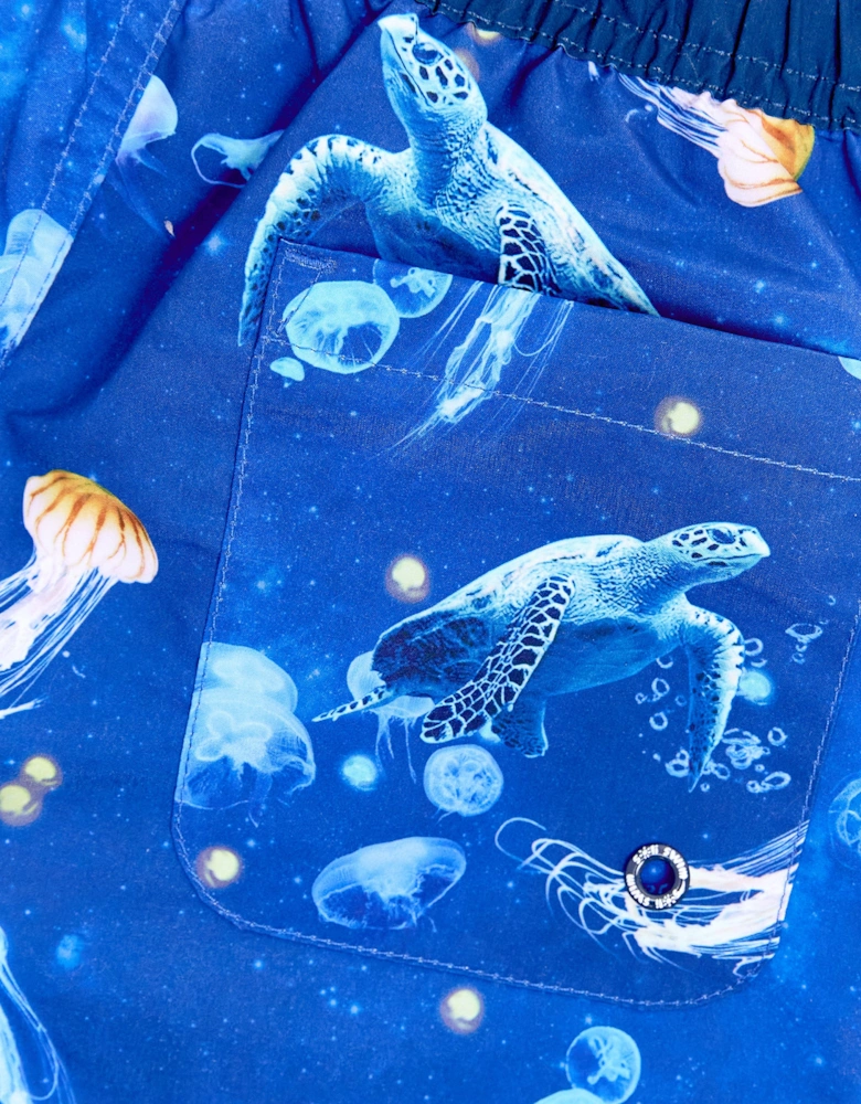 Boys Turtle Beach Shorts in Blue (UPF50+)