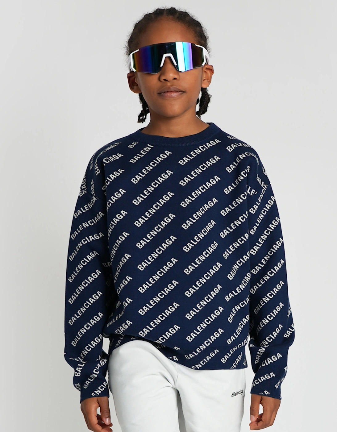 Kids All Over Logo Sweatshirt in Navy, 5 of 4