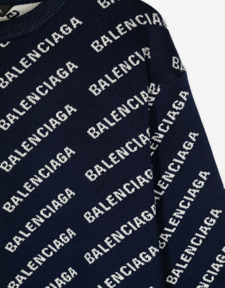 Kids All Over Logo Sweatshirt in Navy