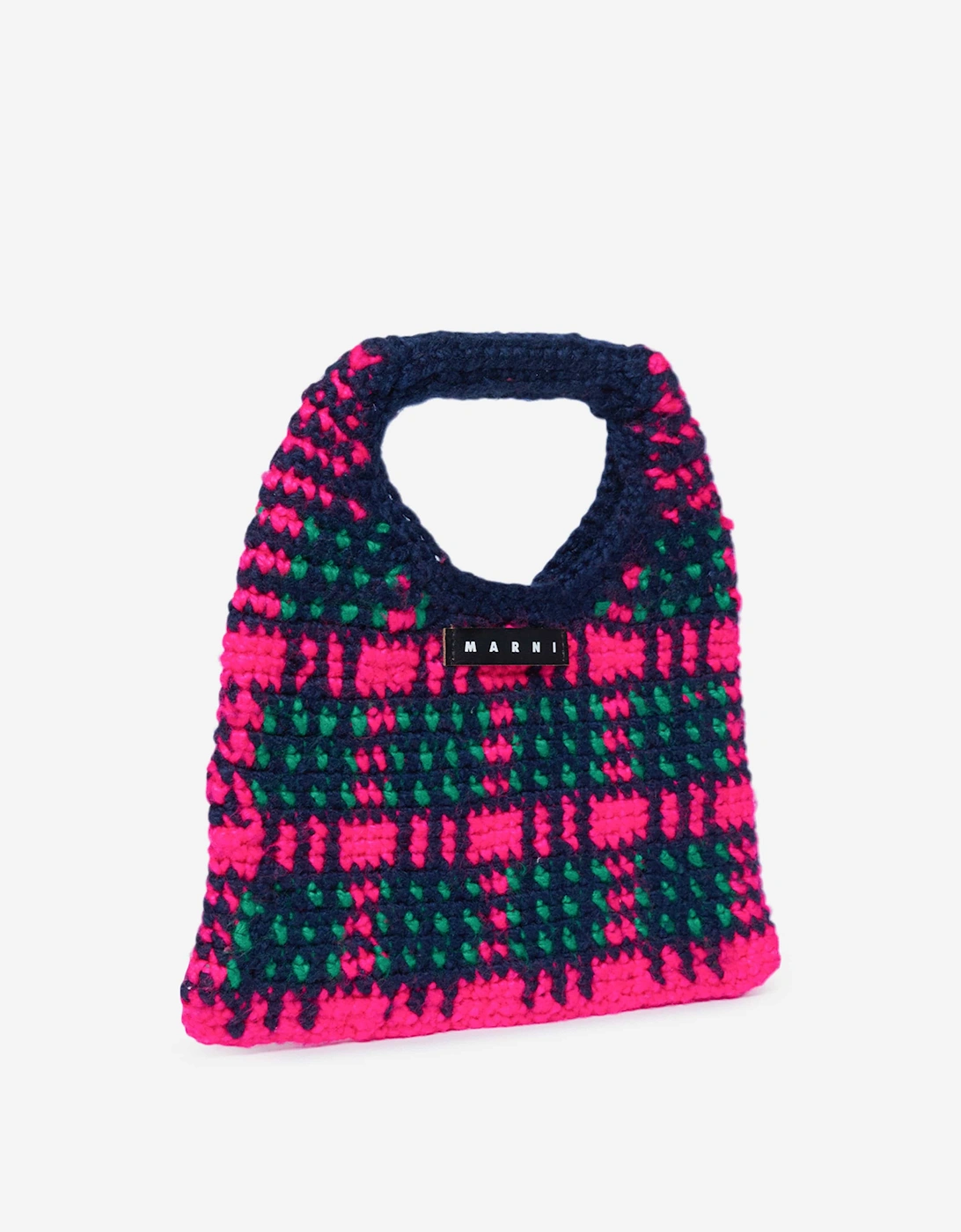 Girls Check Crochet Bag in Multicolour (25cm)