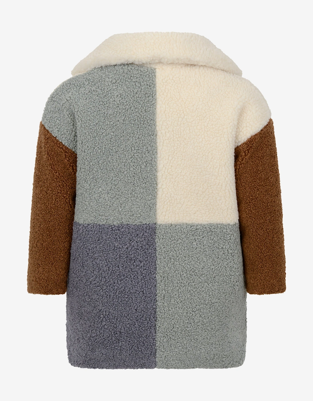 Girls Ivory Patchwork Coat