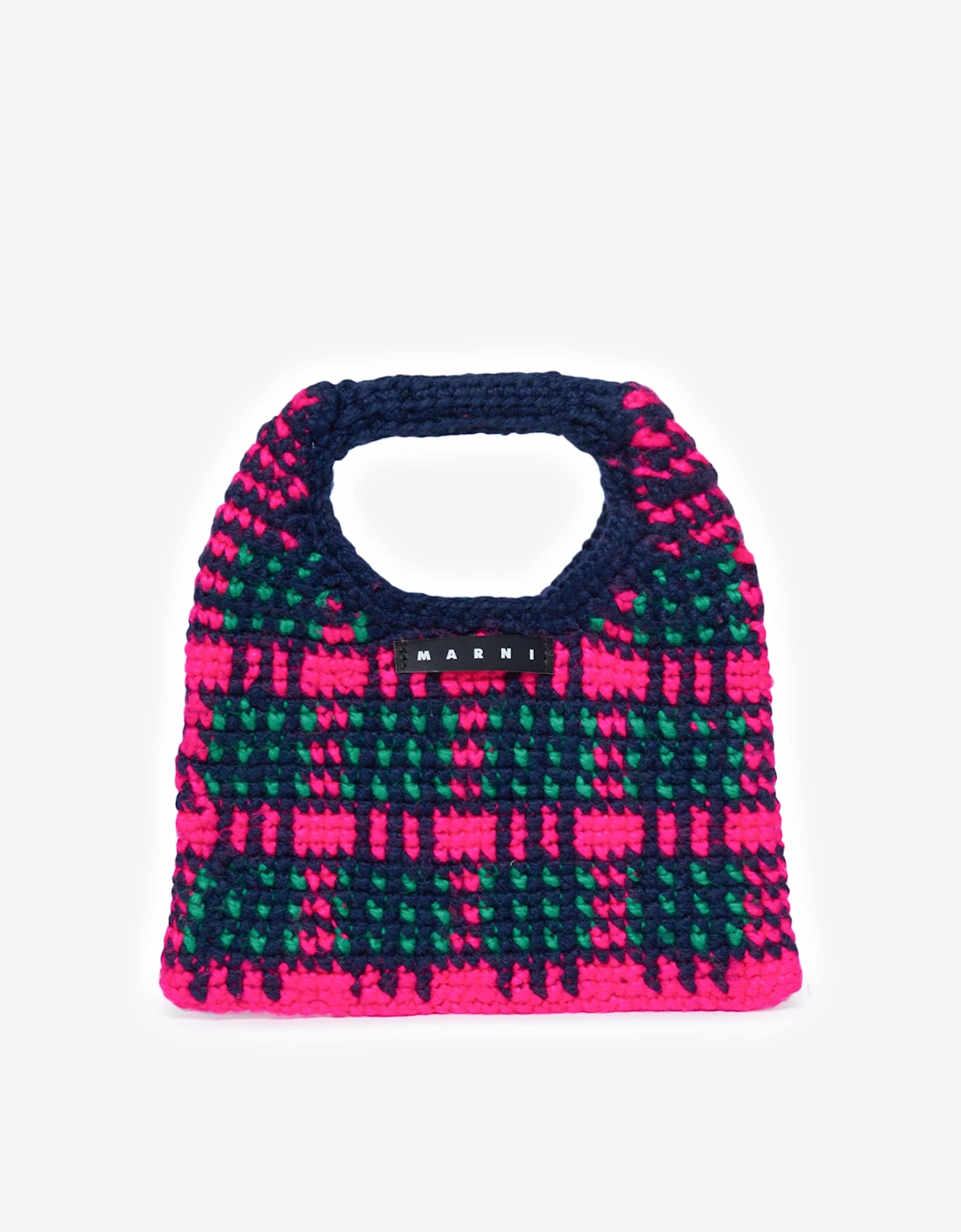 Girls Check Crochet Bag in Multicolour (25cm), 5 of 4