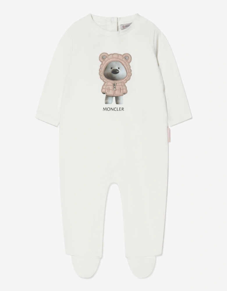 Enfant Baby Girls Bear Print Babygrow