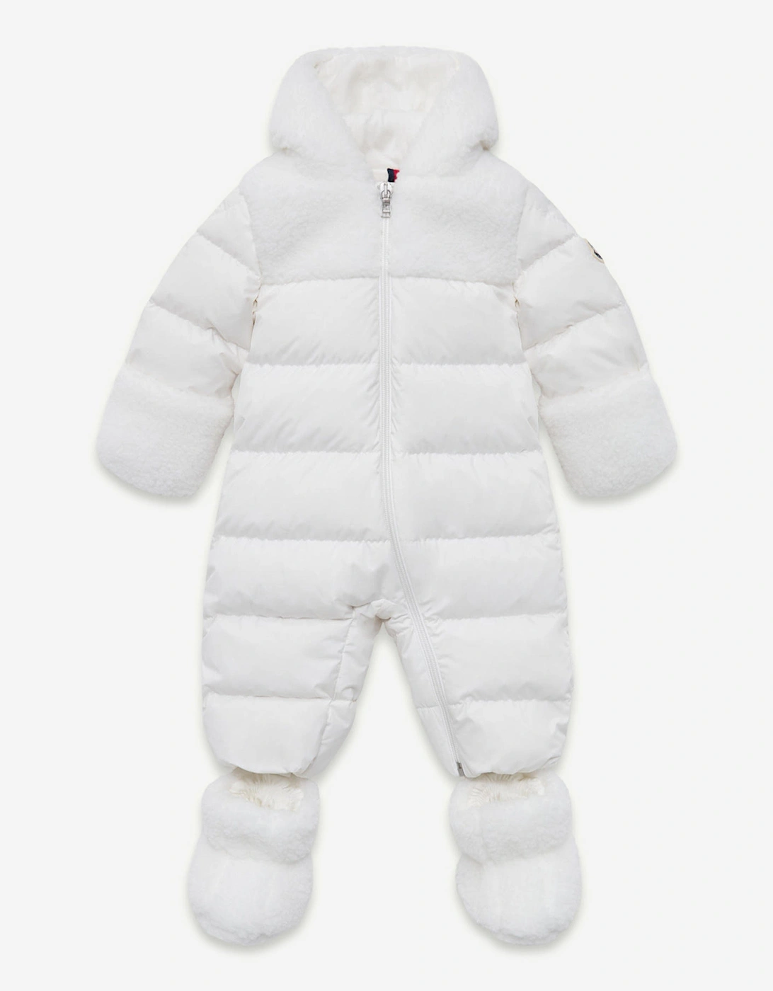 Baby Down Padded Osof Snowsuit in White, 5 of 4