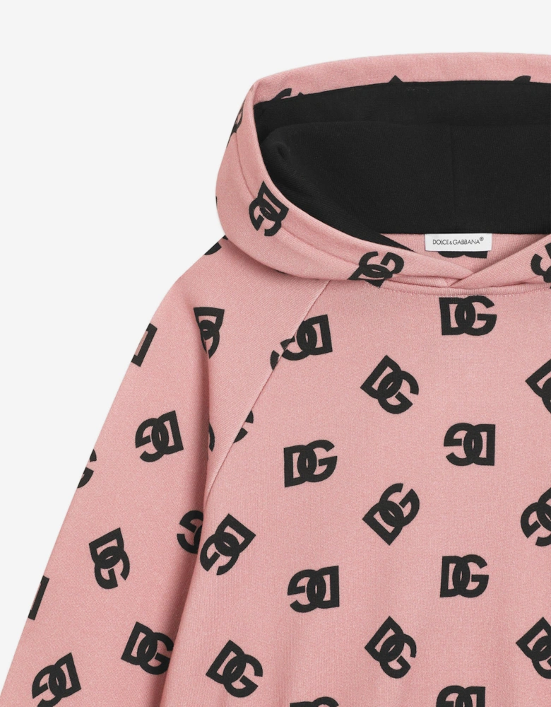 Girls Dg Logo Hoodie in Pink