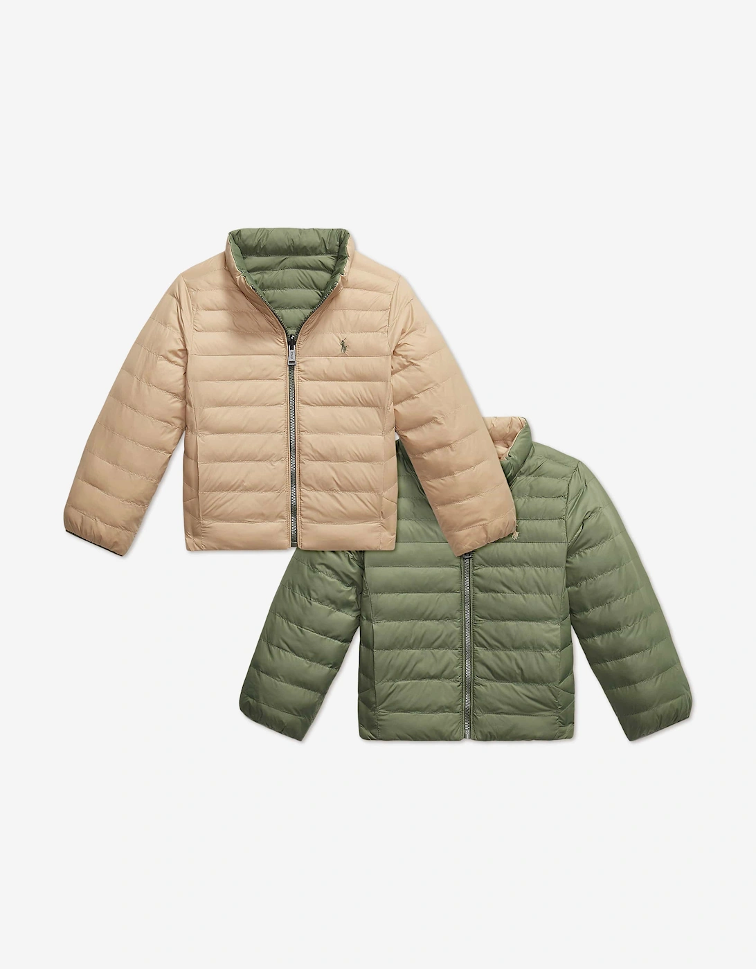 Boys Reversible Puffer Jacket in Beige, 6 of 5