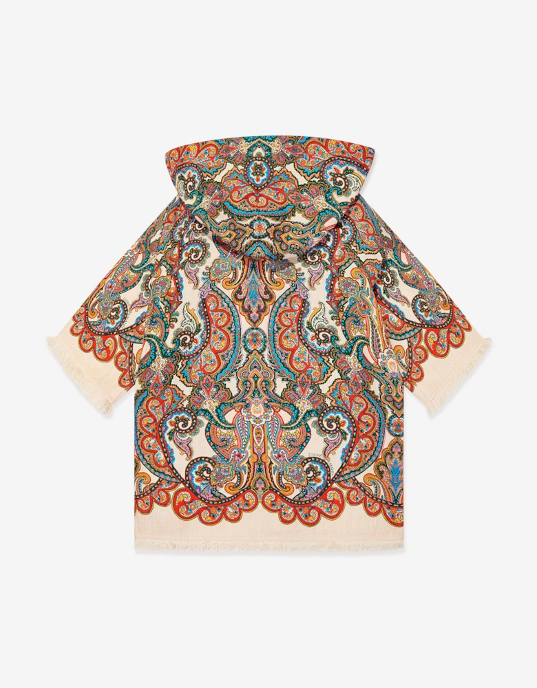 Girls Paisley Ottie Hooded Coverup in Multicolour