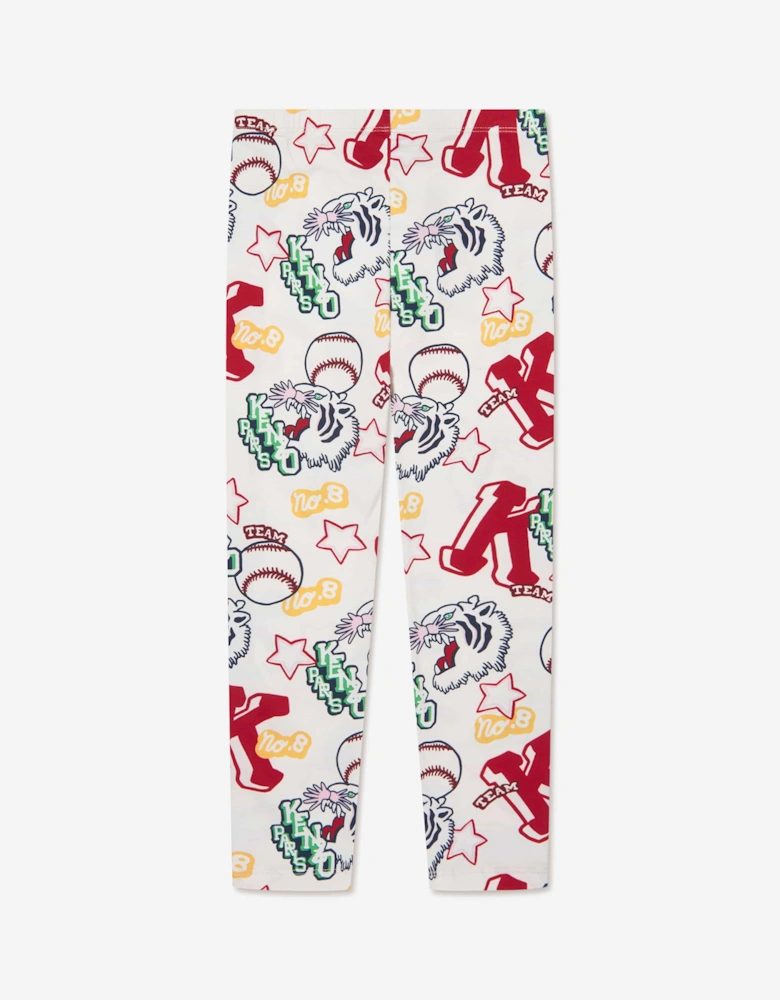 Girls Club Leggings in Ivory