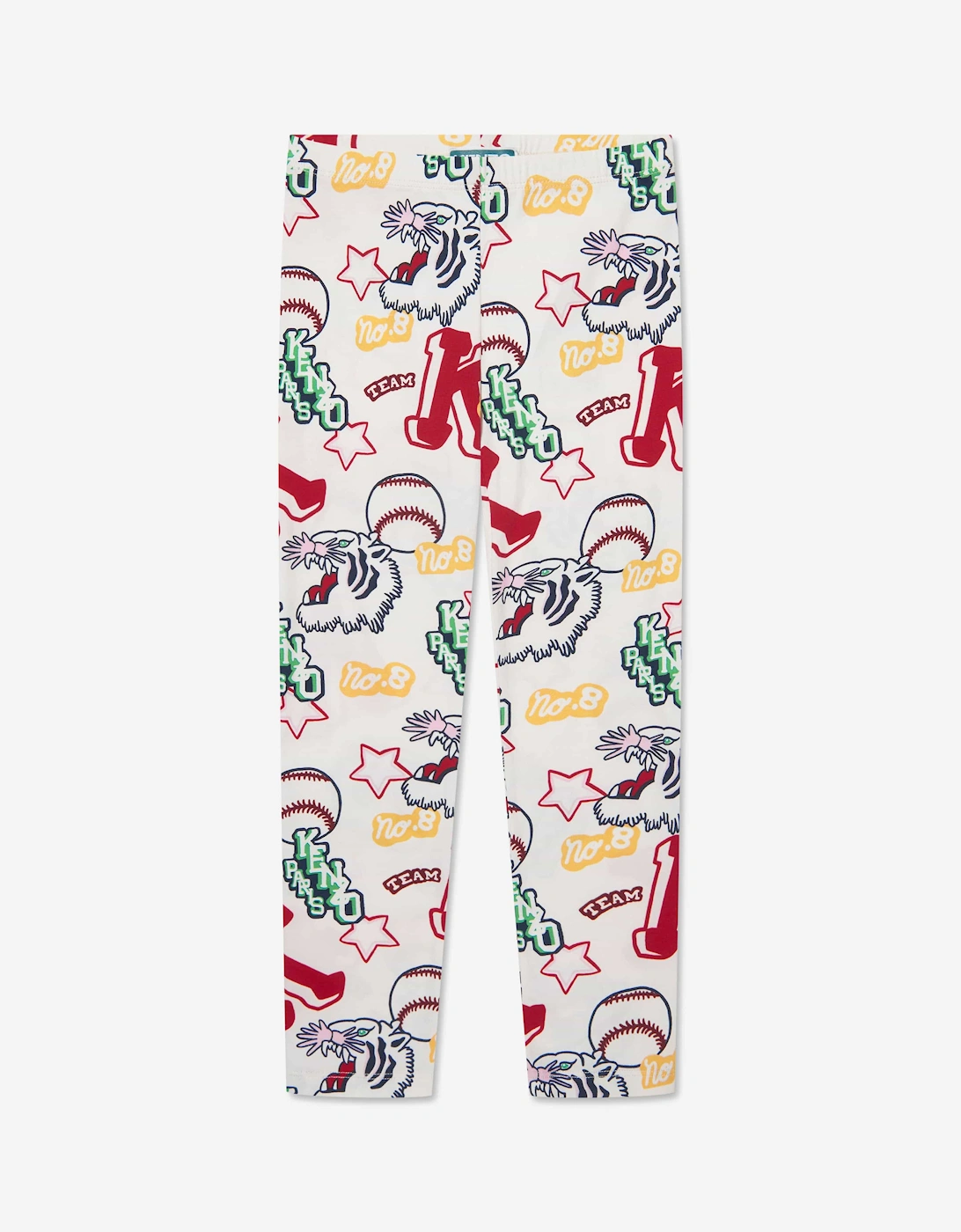 Girl's KENZO Girls Kenzo Club Leggings in Ivory - Cream - Size: 14 years