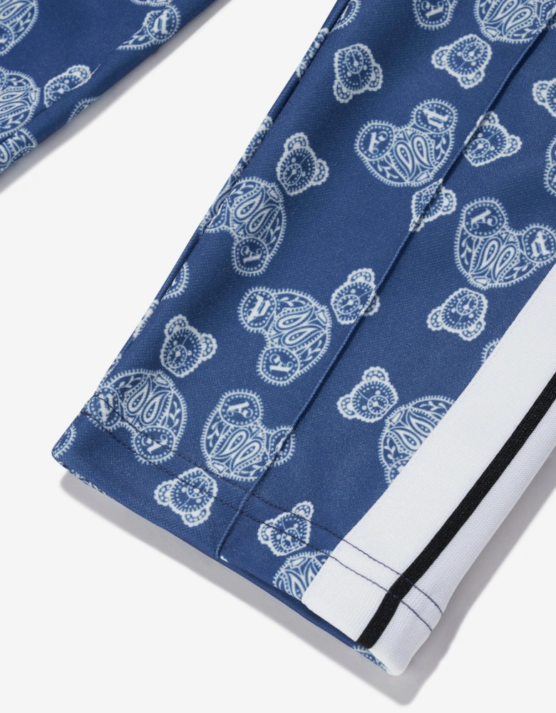 Boys AOP Bears Paisley Track Pants in Blue