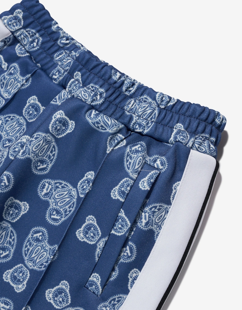 Boys AOP Bears Paisley Track Pants in Blue