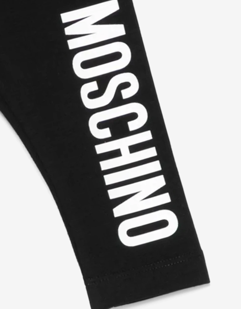 Baby Girls Logo Leggings in Black