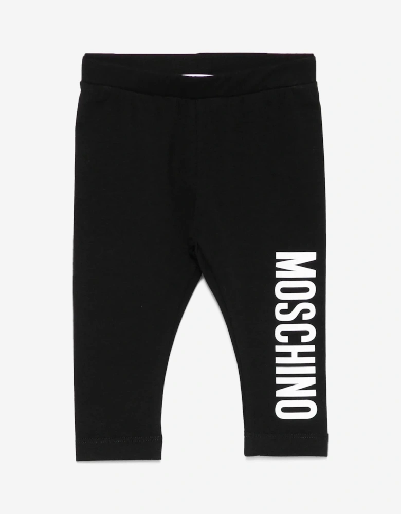 Baby Girls Logo Leggings in Black