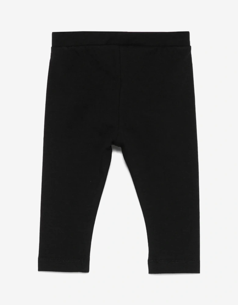 Baby Girls Logo Leggings in Black