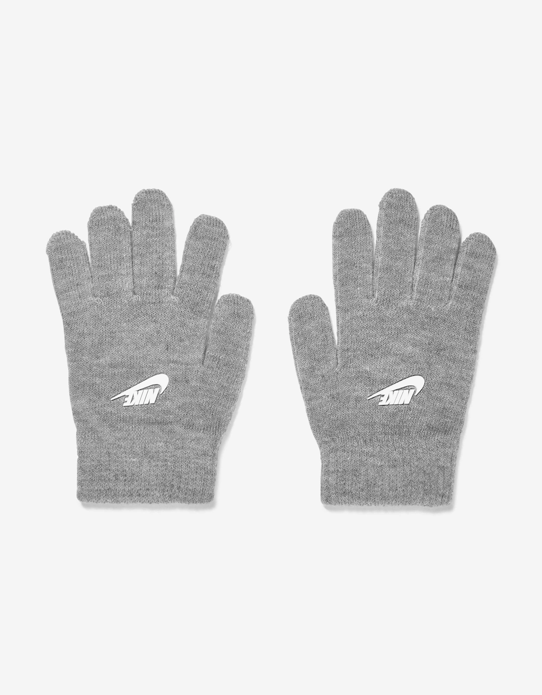 Boys Swoosh Pom Beanie and Glove Set in Grey