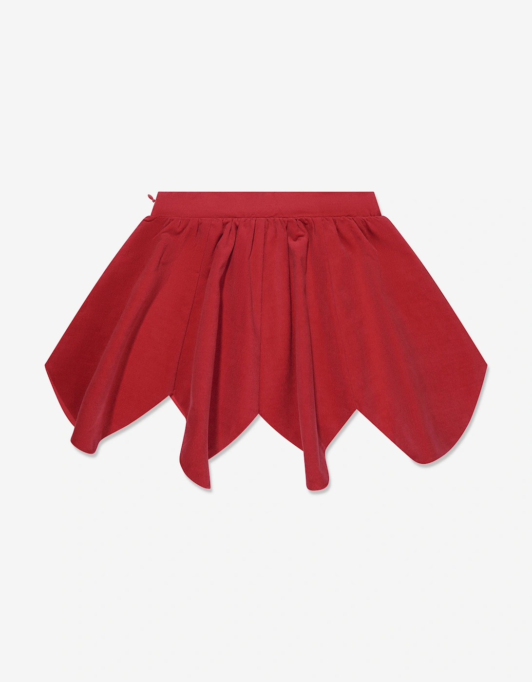 Girls Palatine Velvet Skirt in Red