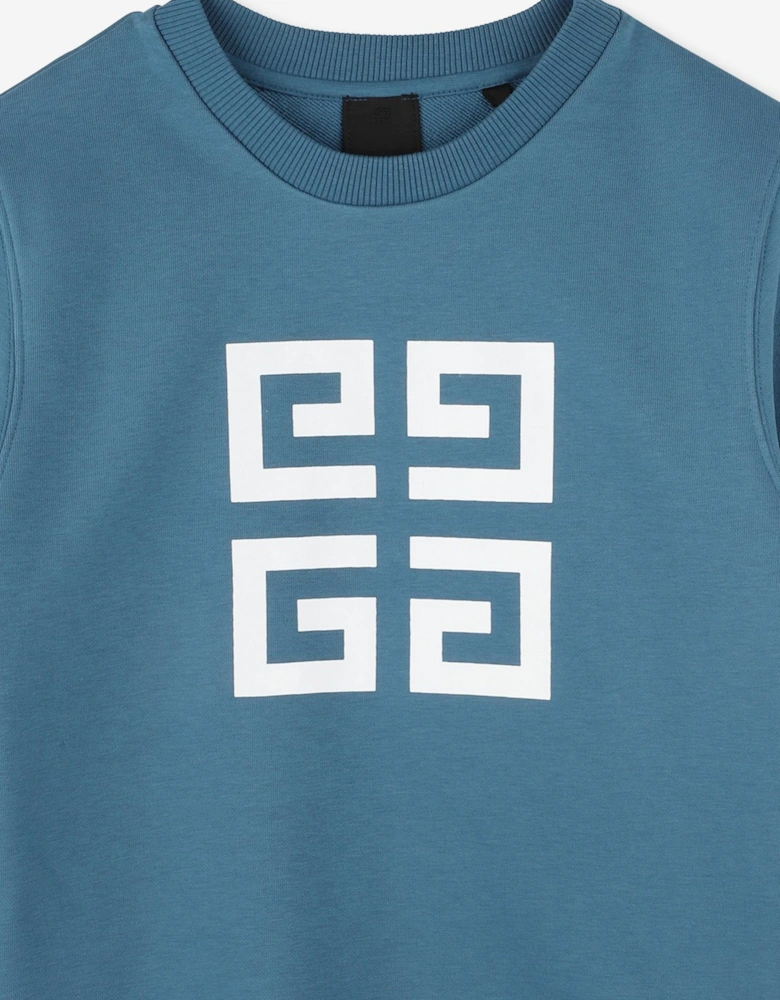 Boys 4G Logo Sweatshirt in Blue