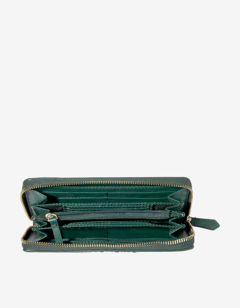 Divina Zip Around Wallet in Green (14.5cm)