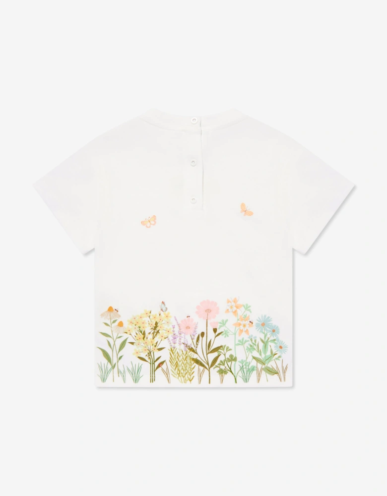 Baby Girls Floral T-Shirt in White